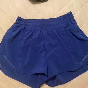 Lululemon blue shorts, size 4, 4 inch
